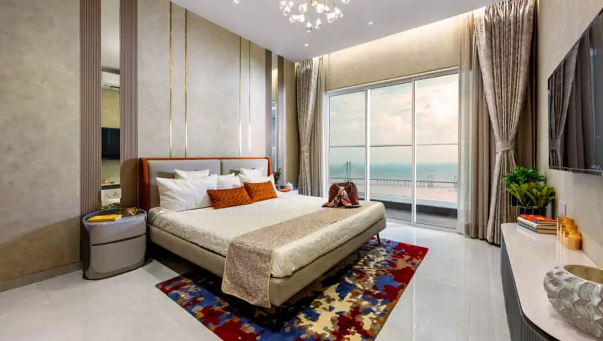 Hiranandani Maitri Park Italian Marble Luxury Bathroom